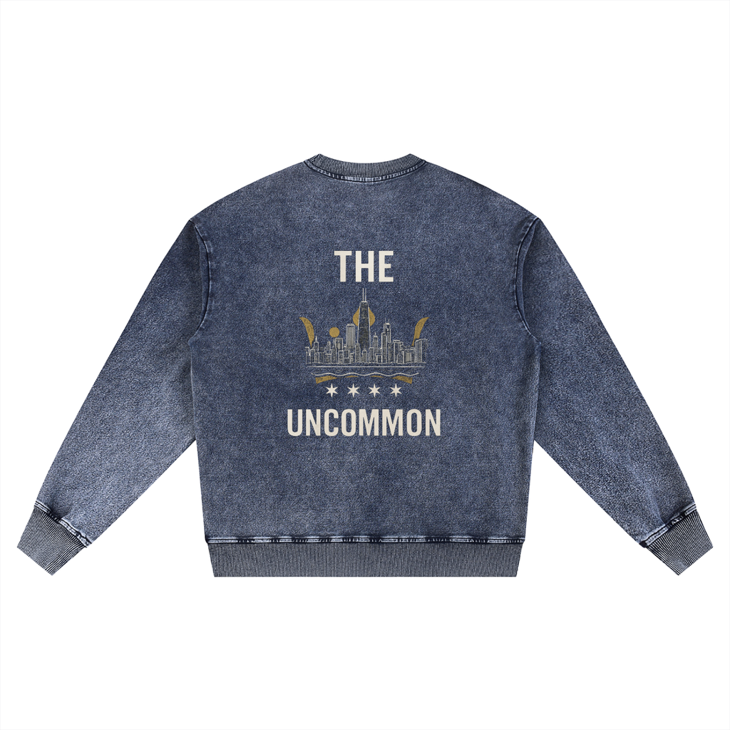 Uncommon Snow Wash Oversized Crewneck Sweatshirt