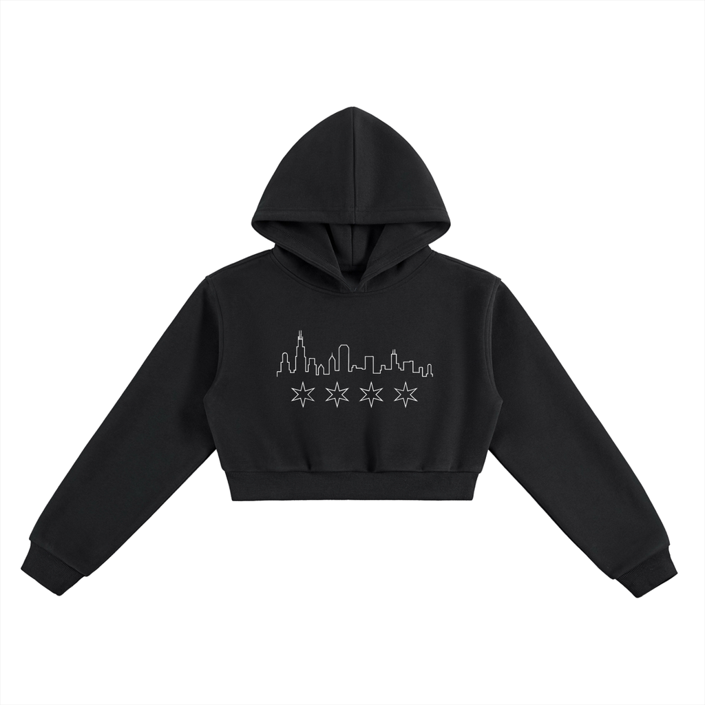 Uncommon Skyline Essential Cropped Hoodie