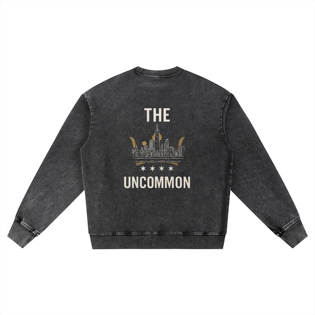 Uncommon Snow Wash Oversized Crewneck Sweatshirt
