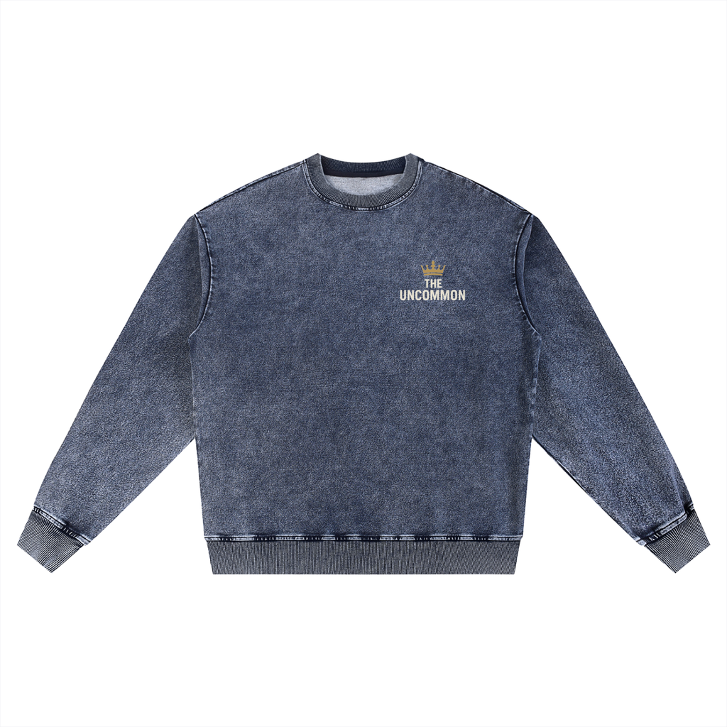 Uncommon Snow Wash Oversized Crewneck Sweatshirt