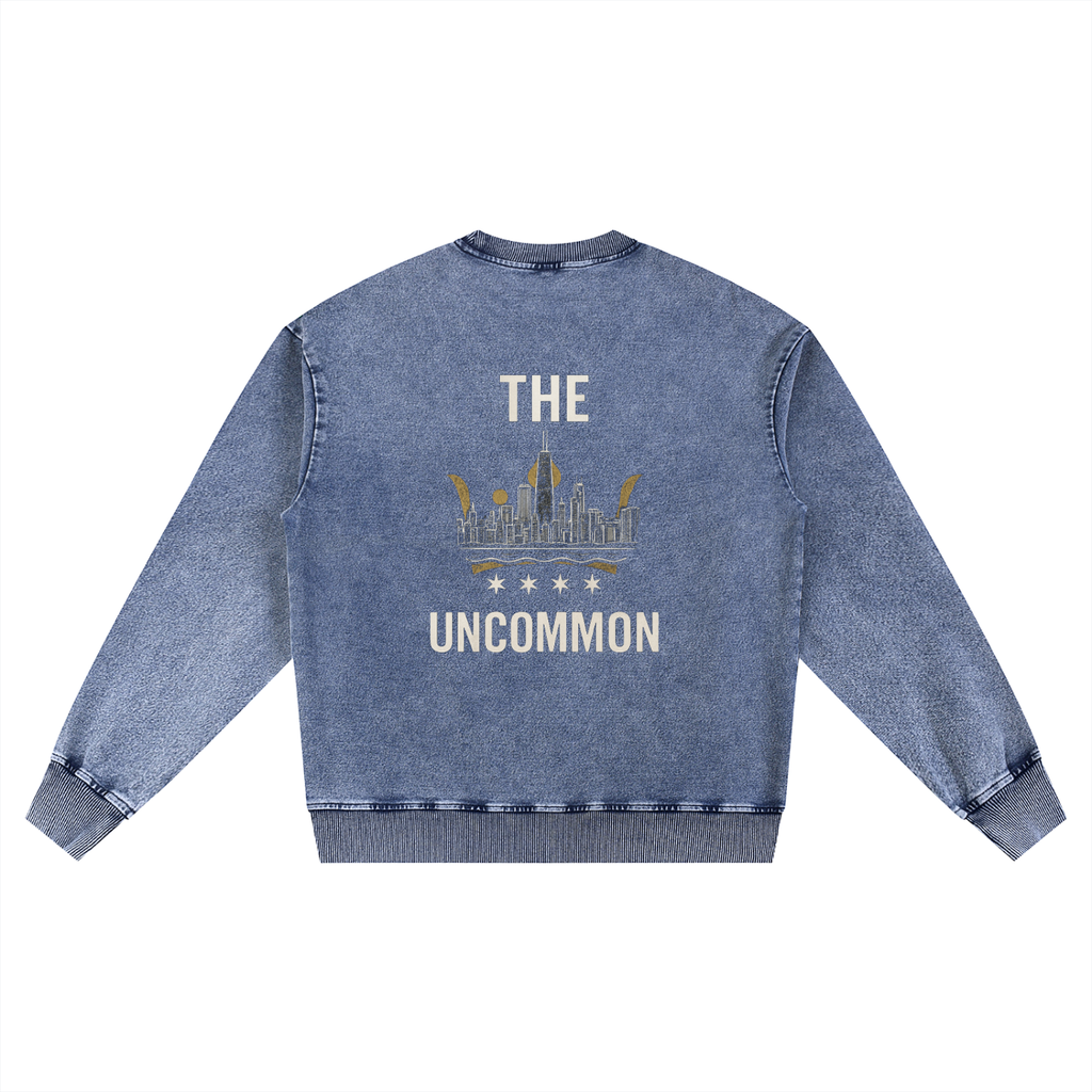 Uncommon Snow Wash Oversized Crewneck Sweatshirt