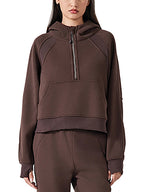Turkey Trot Cropped Half-Zip Hoodie